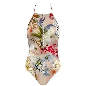 (L) OCHIE Diane Halter One-Piece Swimsuit